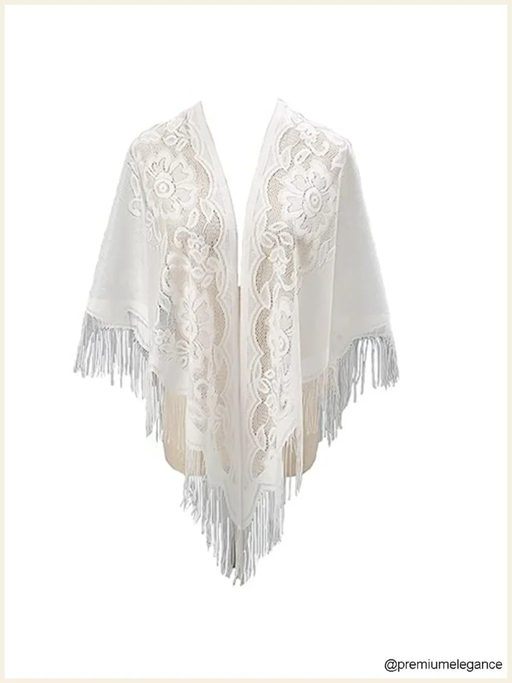 Nylon Hollow Tassel Triangle Scarf Shawl Wrap for Women Breathable Plus Size